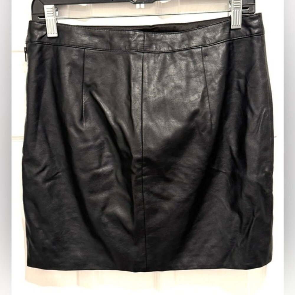 Bardot x Revolve Vegan Leather Mini Skirt faux zipper goth black party rare US8 - Picture 6 of 7